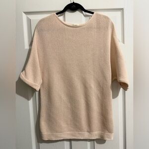 Basic Elegant Cream / Peach Women's Knitted Top
